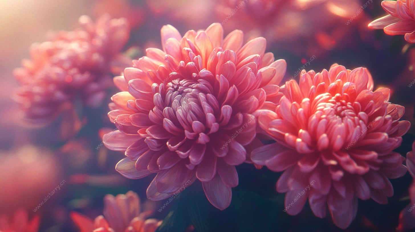 粉色菊花特写花卉美景