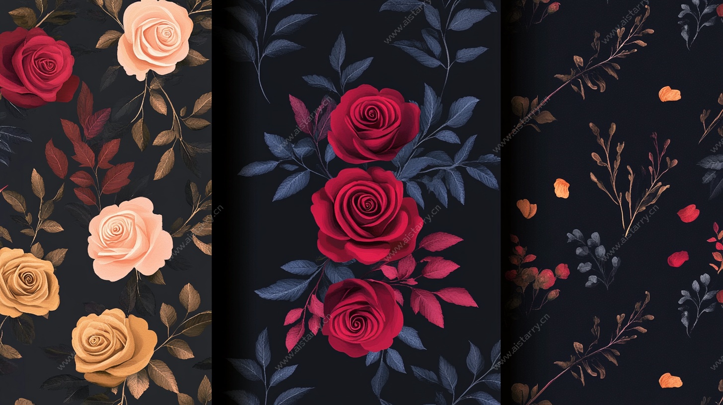 复古花卉图案集合