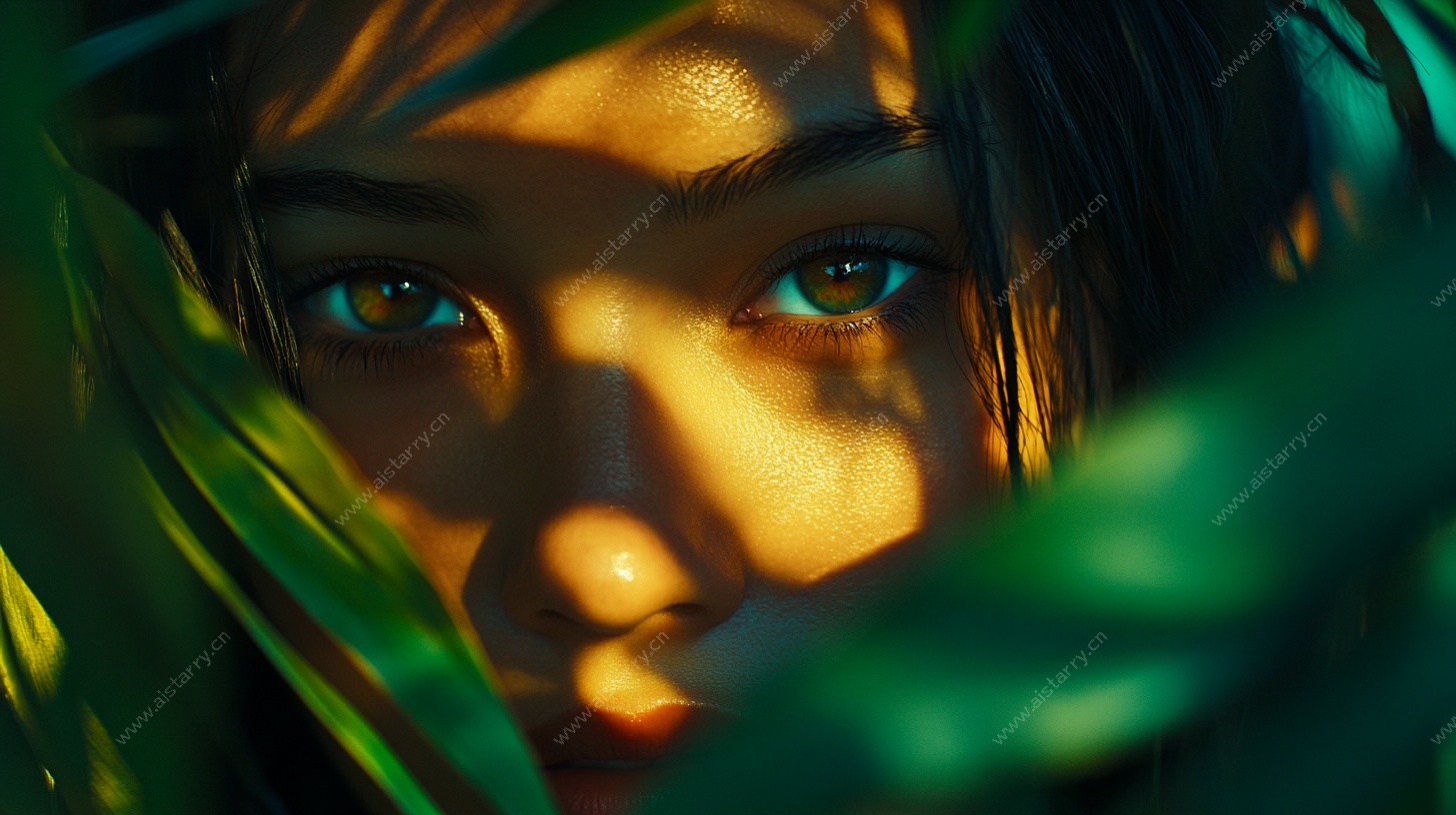 绿荫下的眼眸