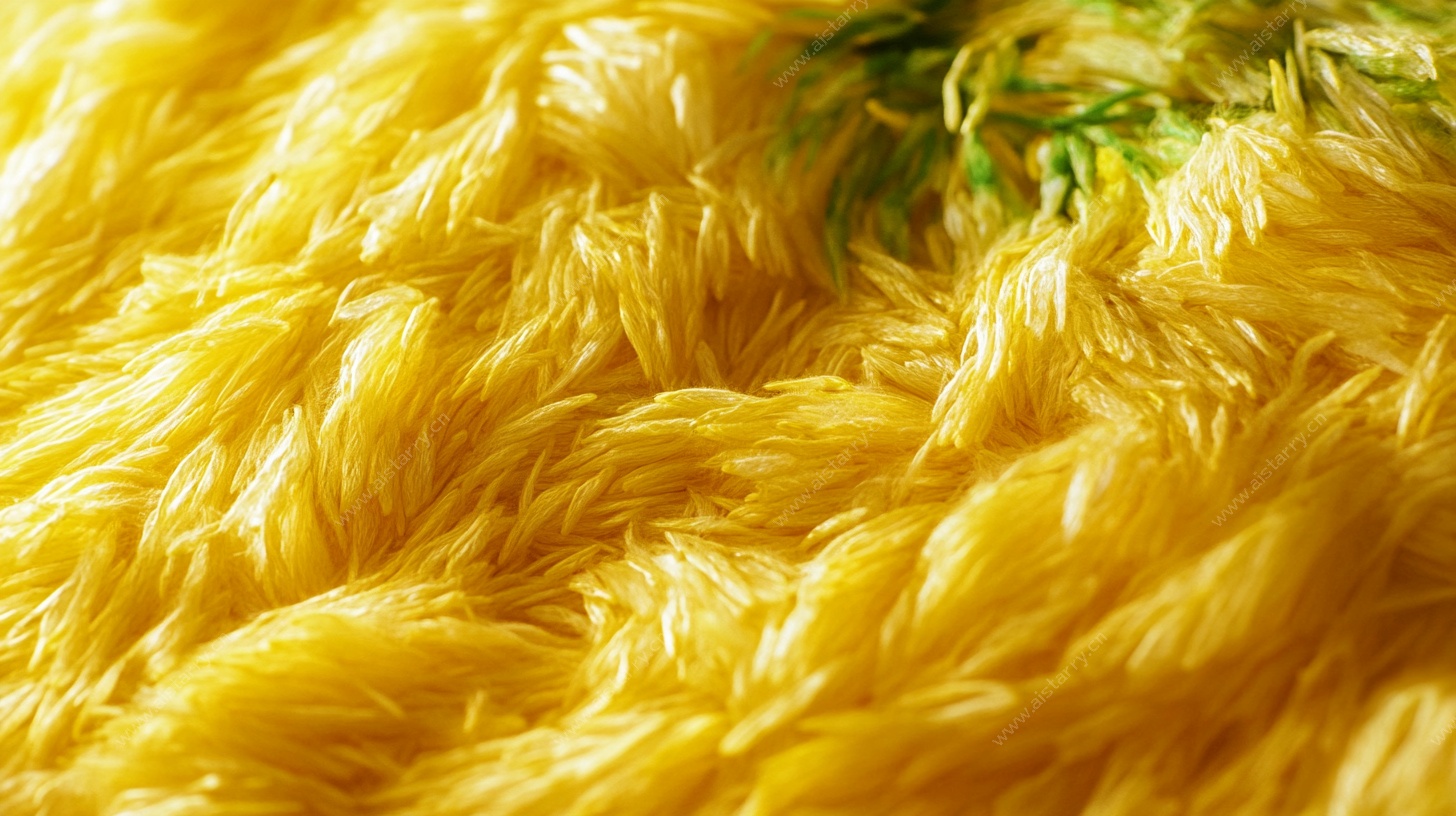 黄色绒毛质感特写