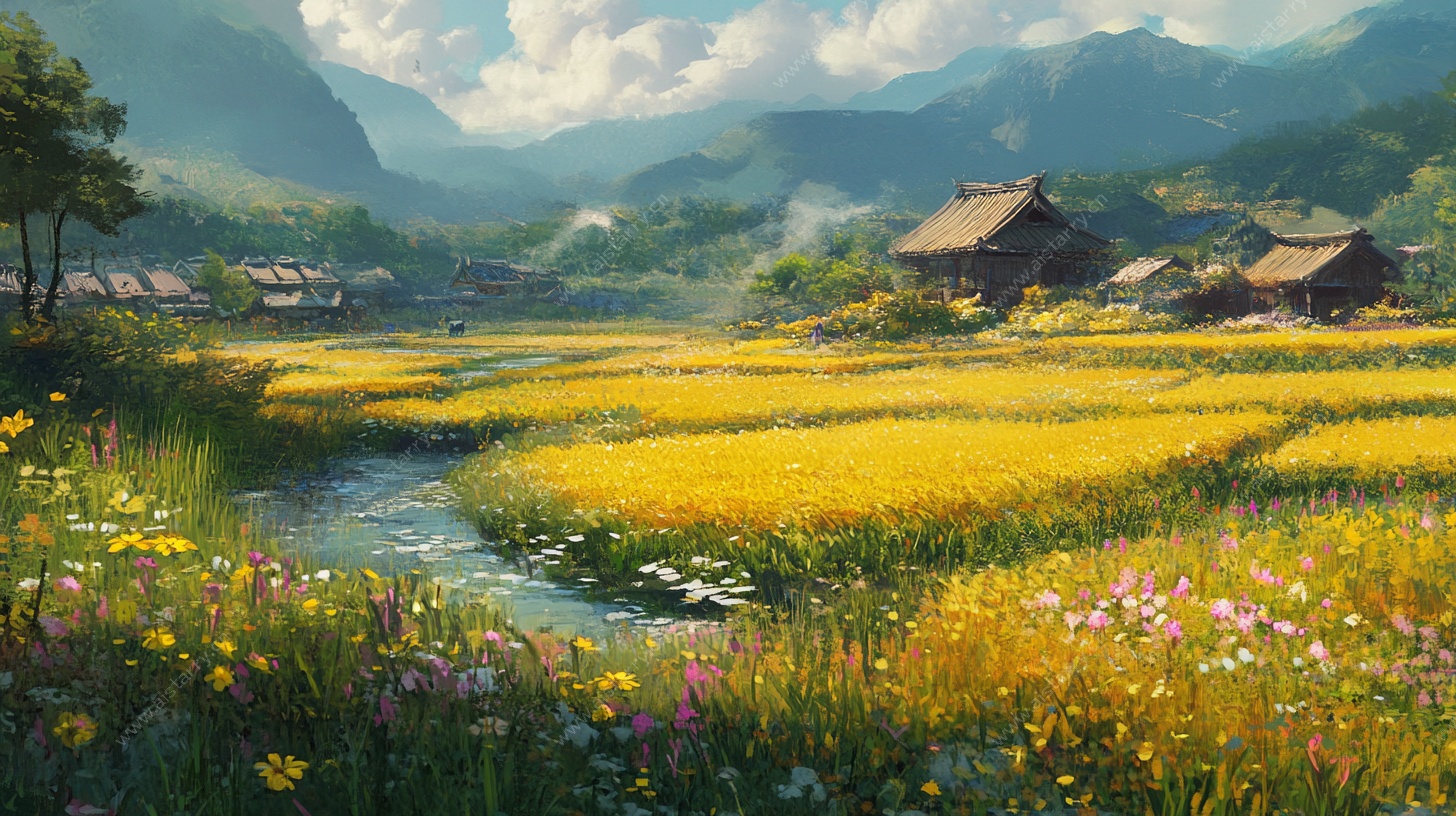 田园诗意乡村美景