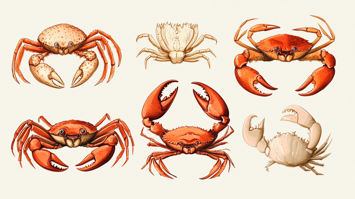 多彩螃蟹插画集