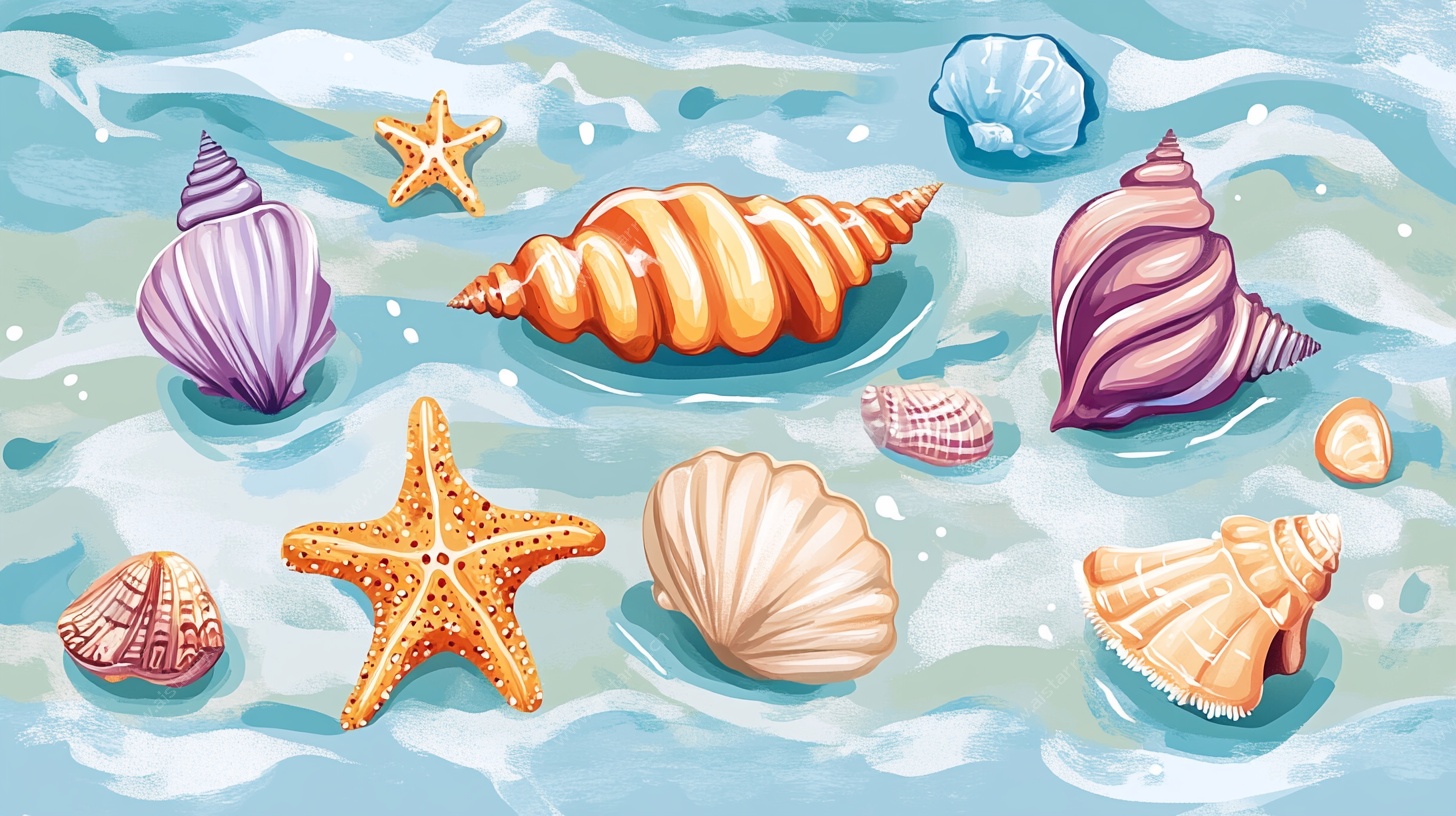 海洋贝壳插画