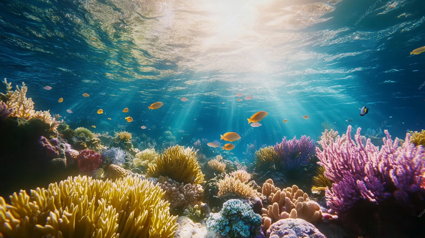 梦幻海底珊瑚景观