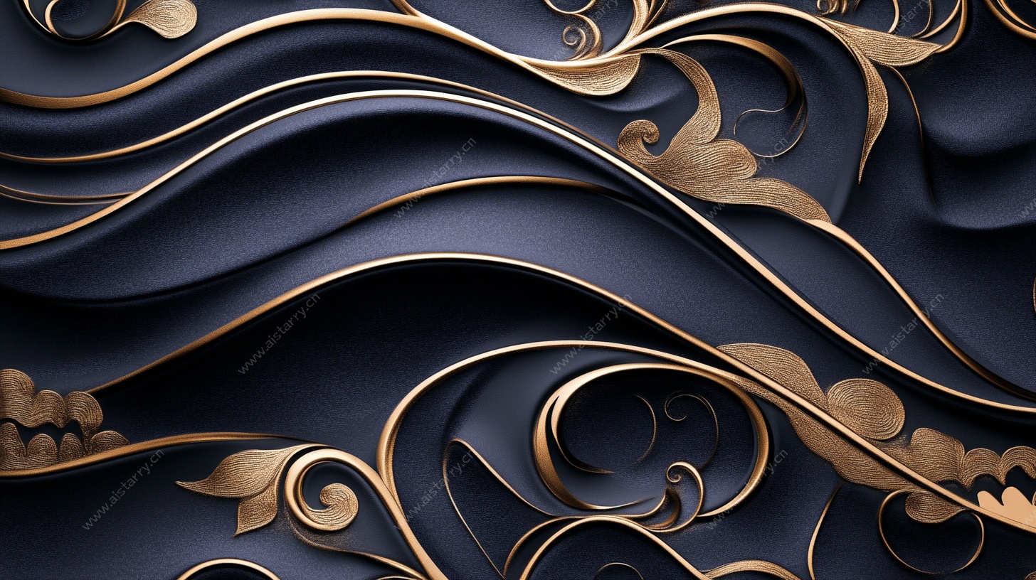 黑金浮雕花纹背景图