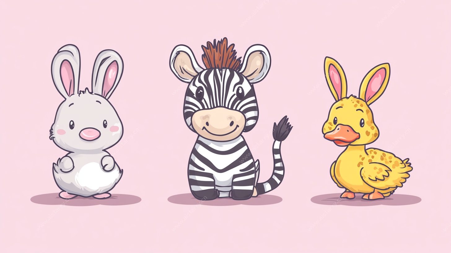 可爱动物三小只