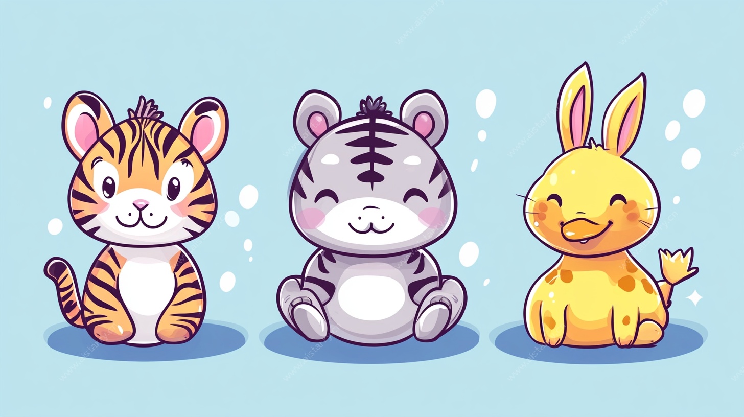 可爱动物三小只