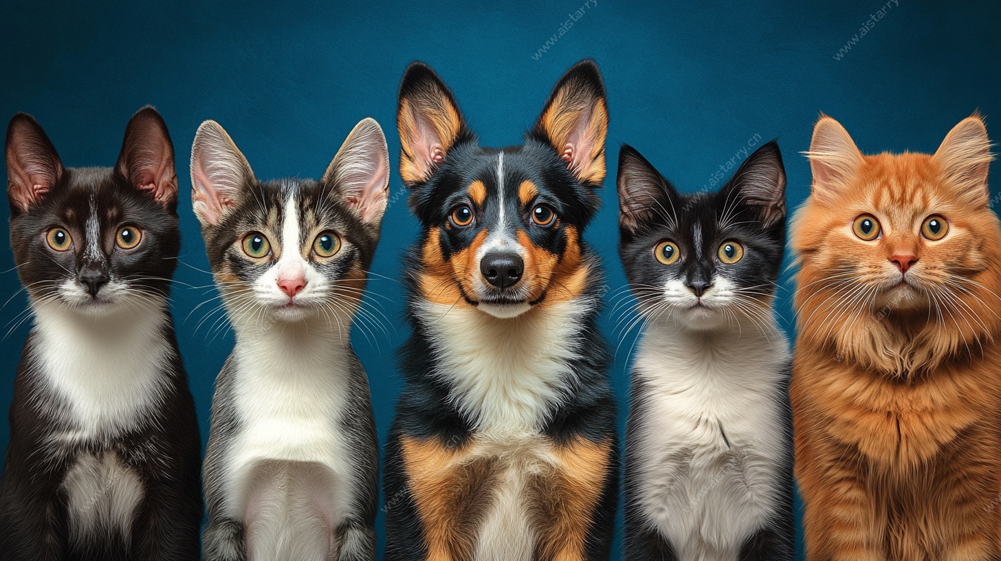 猫狗同框萌趣合照