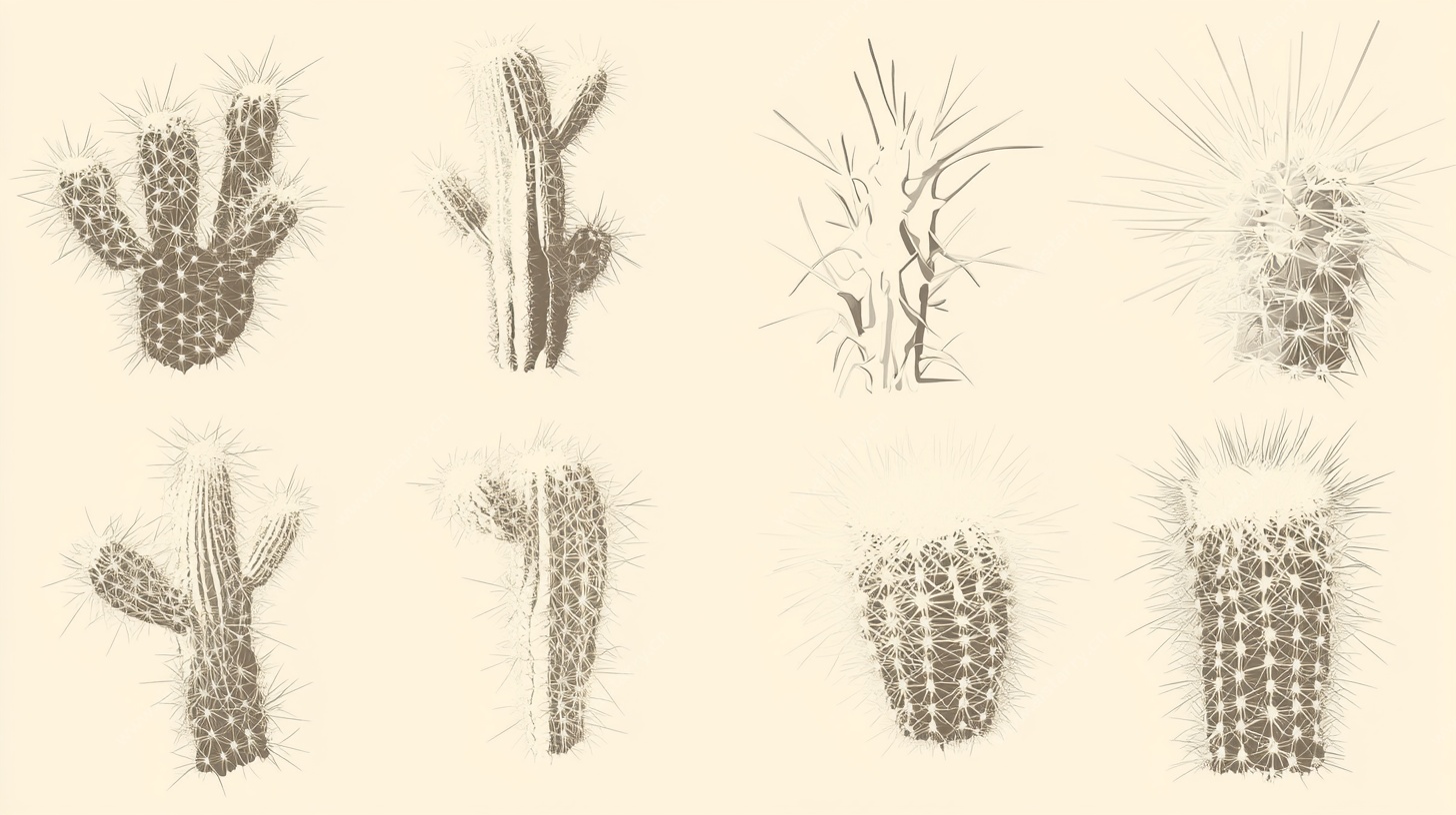 手绘仙人掌植物插画集