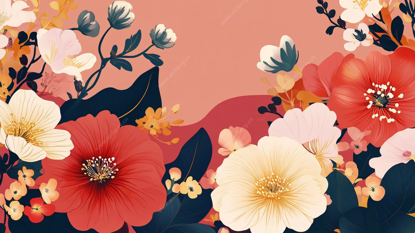 繁花绽放的绚丽图景