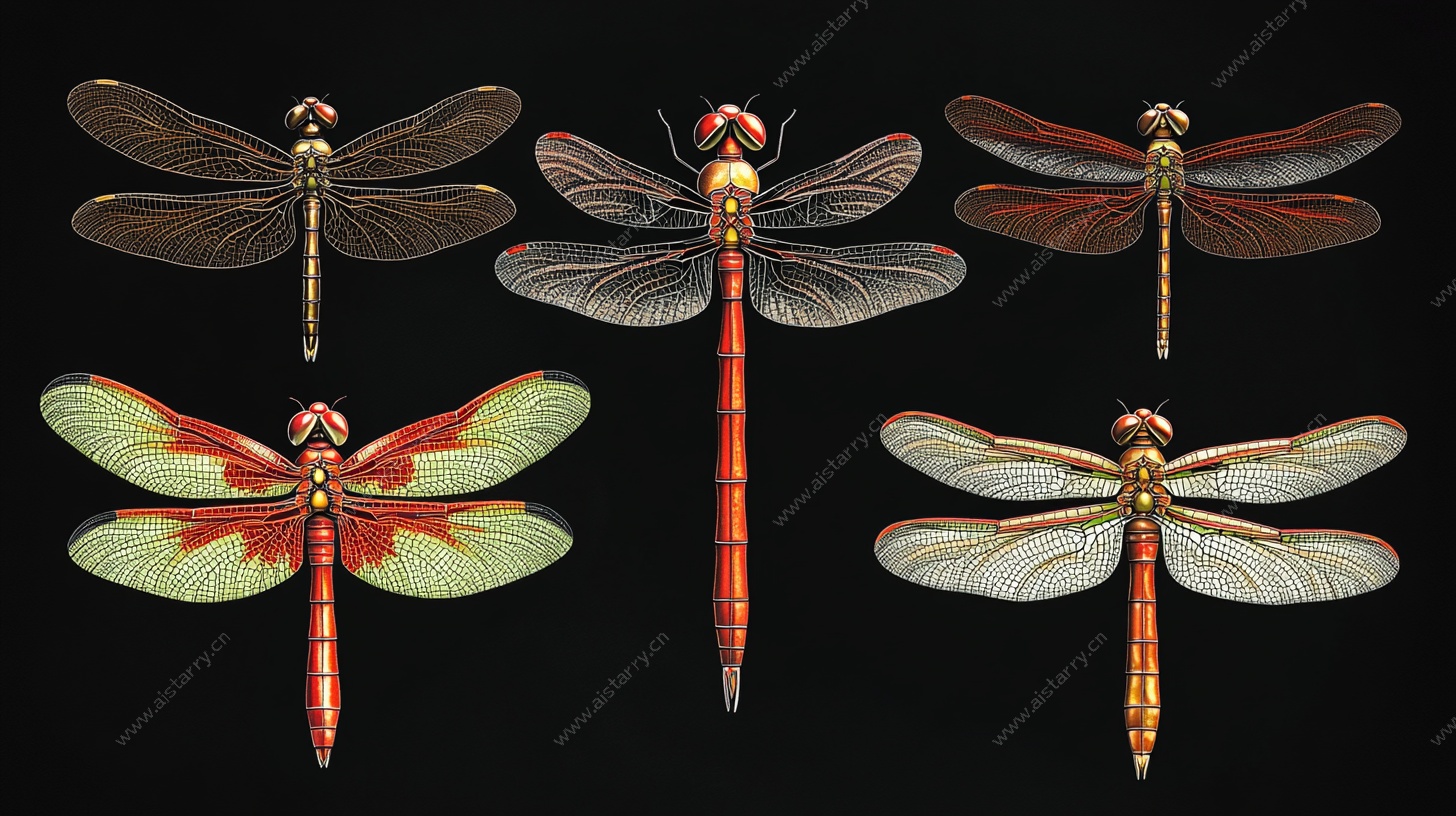 多彩金属蜻蜓艺术摆件