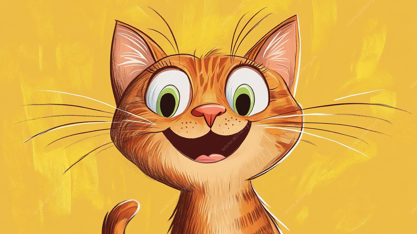 可爱橘猫卡通形象