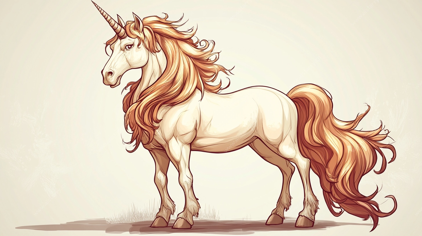 梦幻独角兽插画