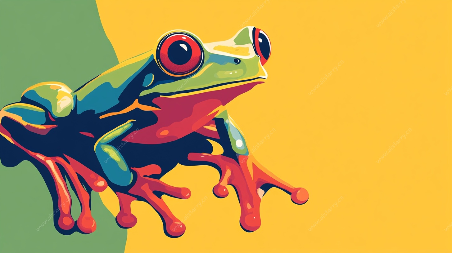 彩色青蛙插画