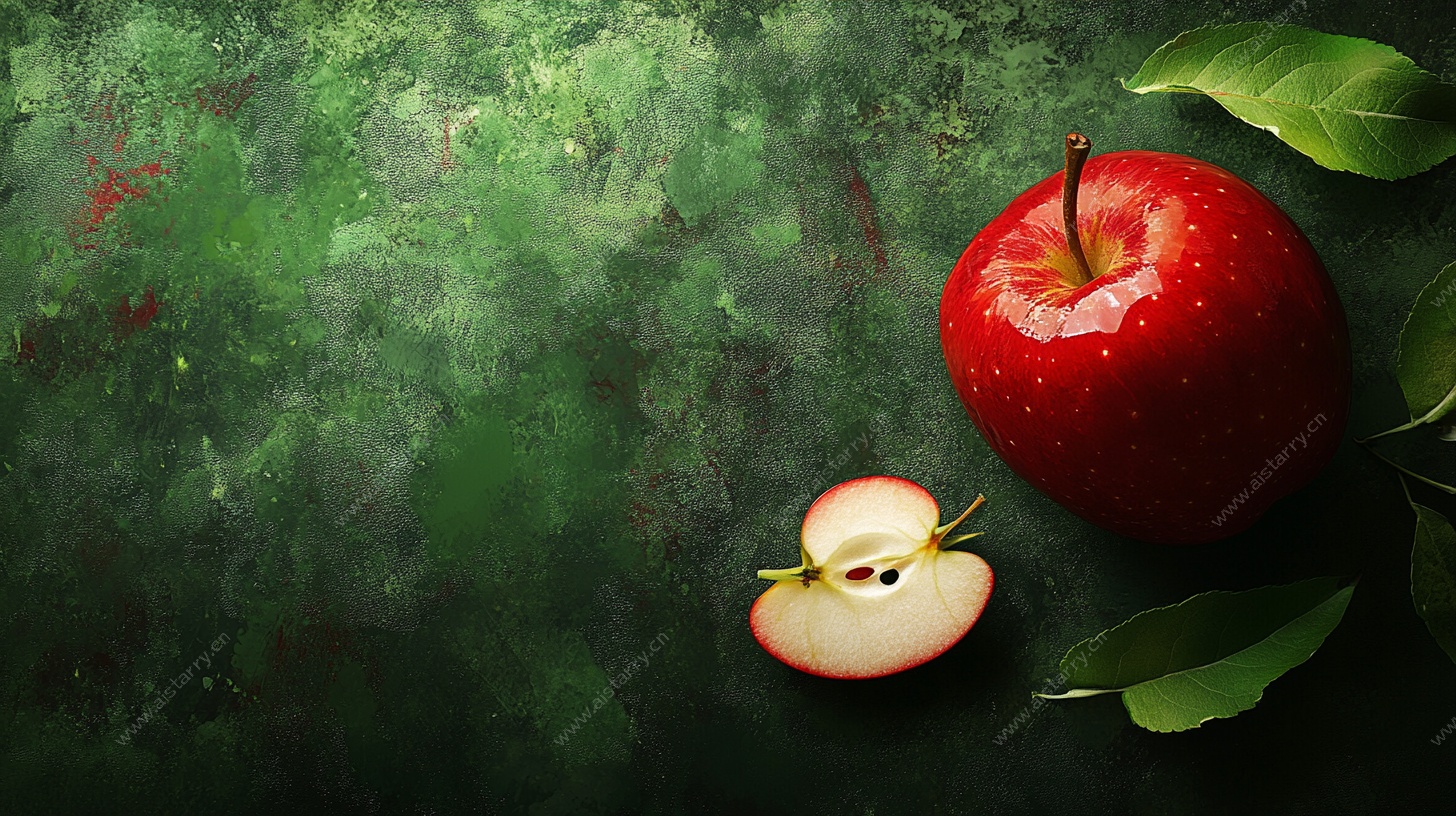 红苹果静物特写