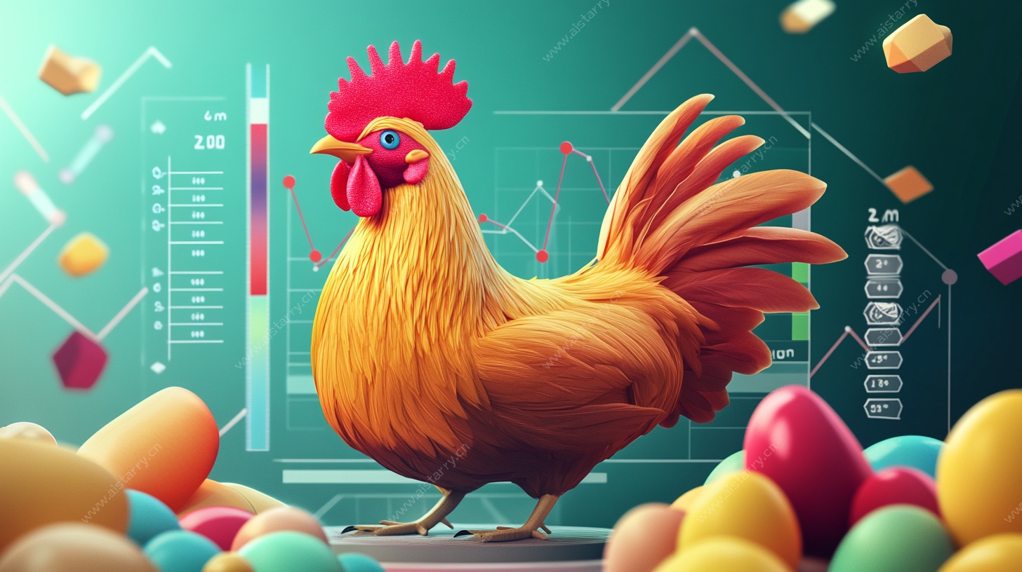 公鸡立于彩蛋间的科技画面