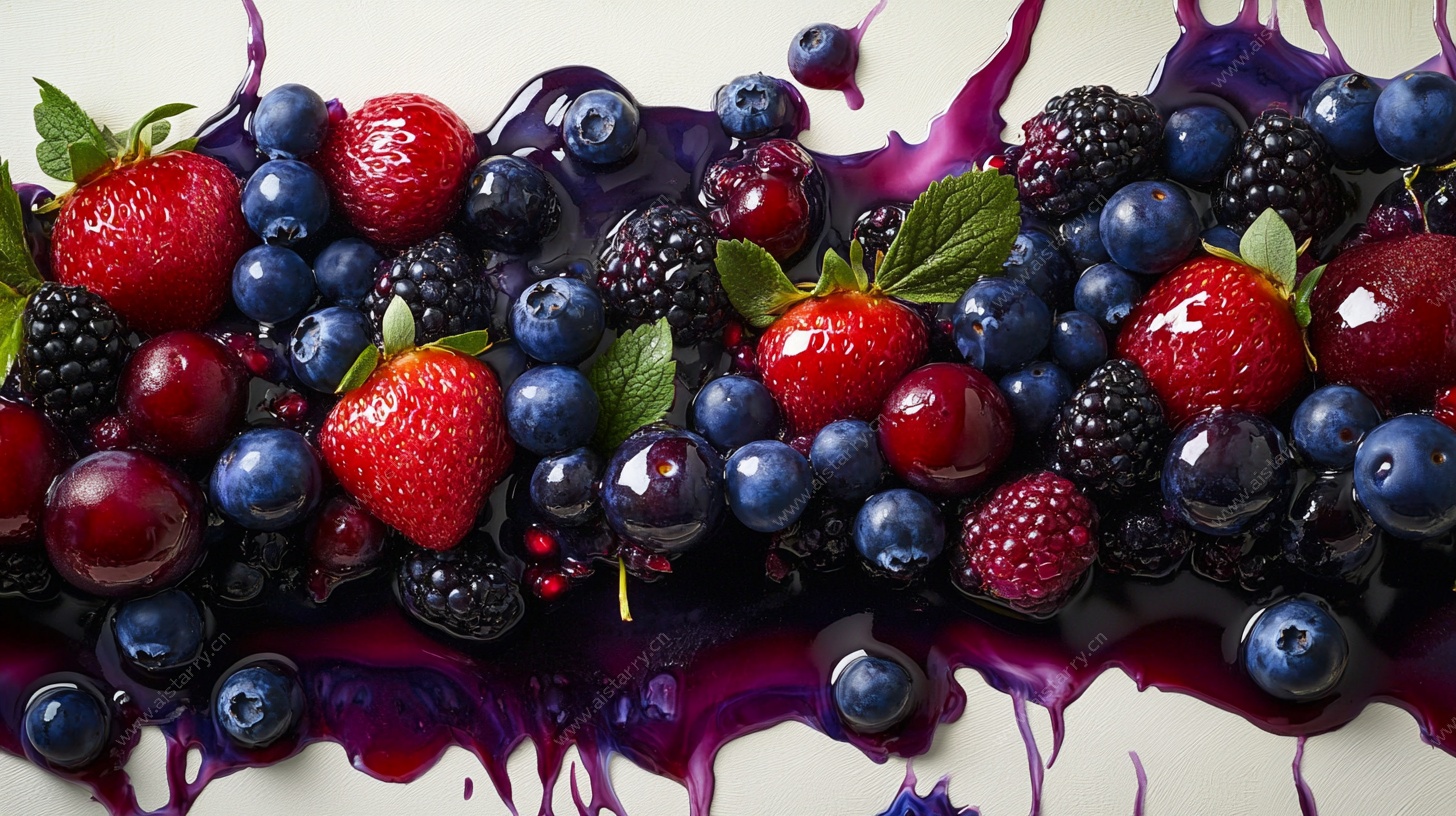 缤纷浆果的甜蜜溢出画面