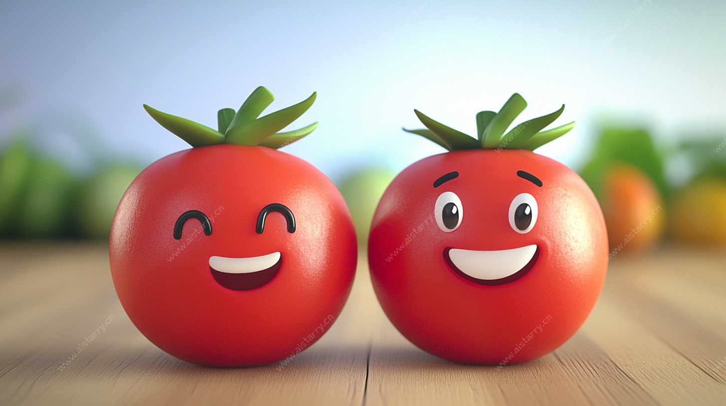 微笑番茄的可爱瞬间