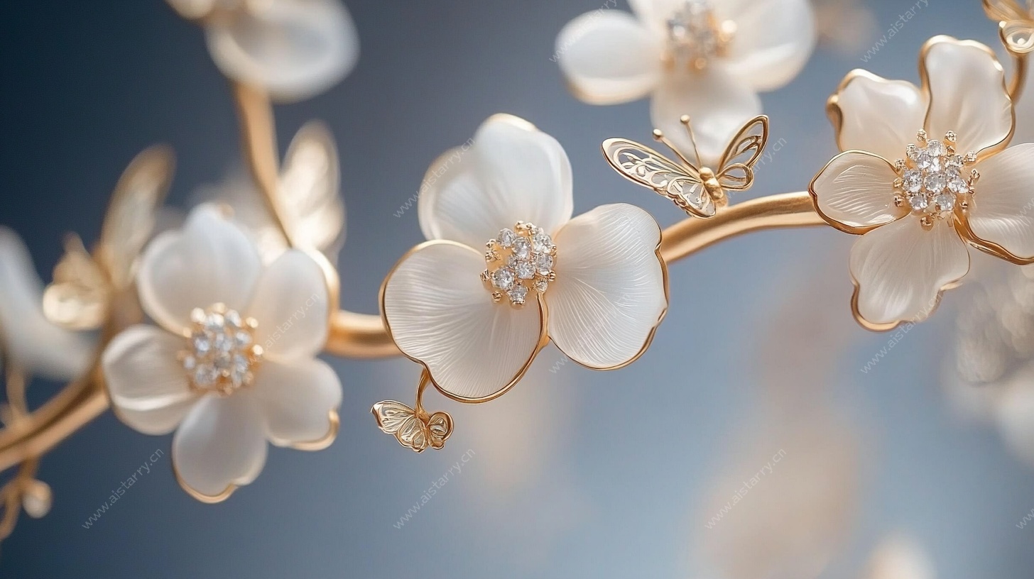 金枝玉花 珠宝花卉艺术饰品