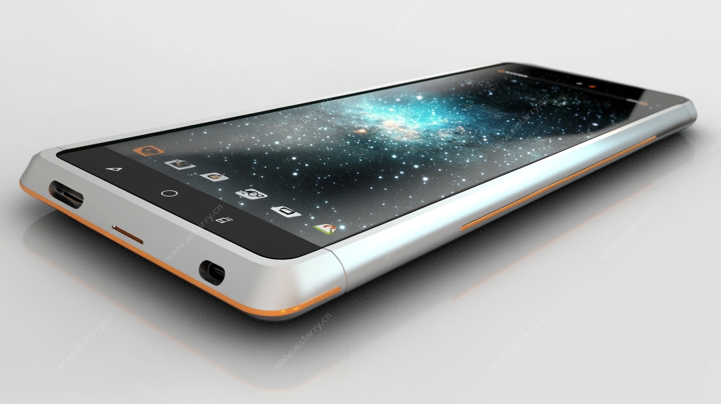 金属质感手机3D效果图