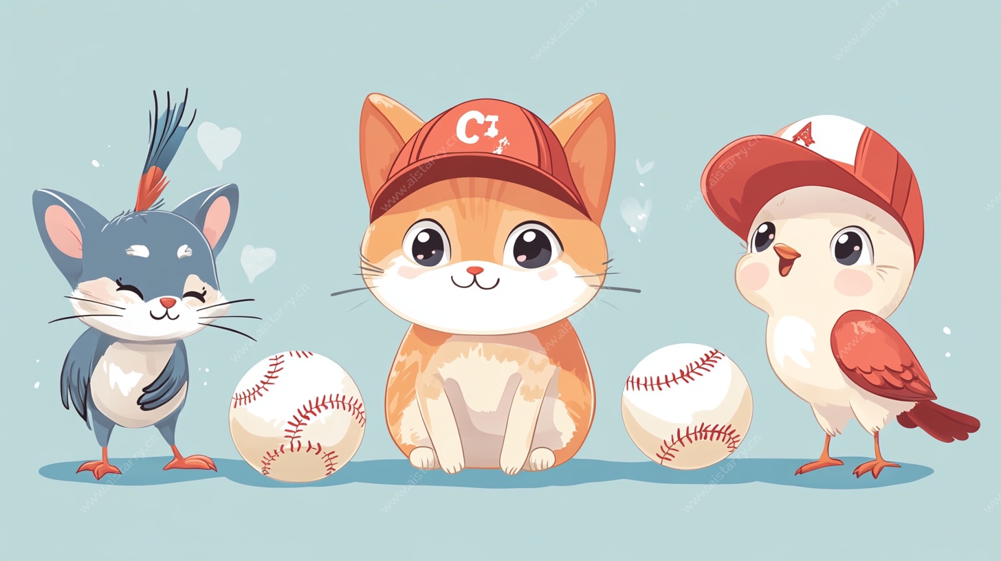 萌宠的棒球欢乐时光