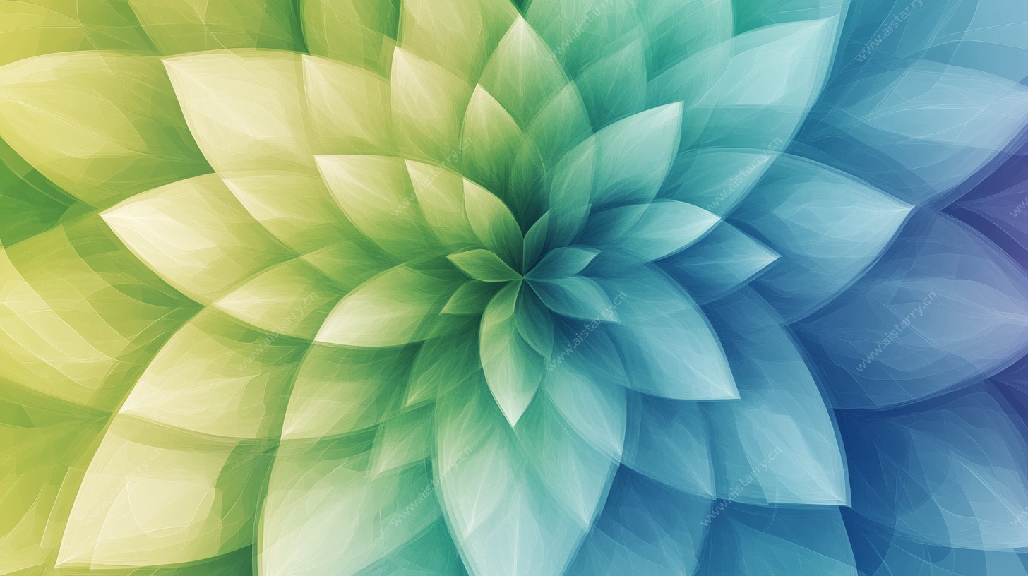 梦幻渐变花朵抽象背景图