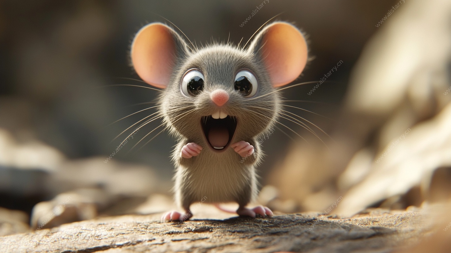 可爱小鼠的惊喜瞬间