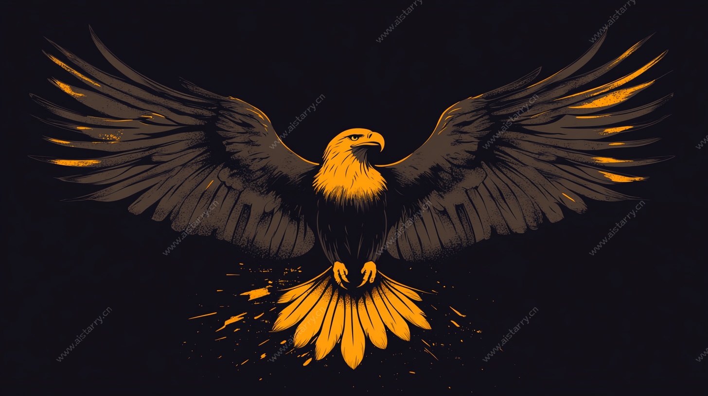 展翅雄鹰艺术插画