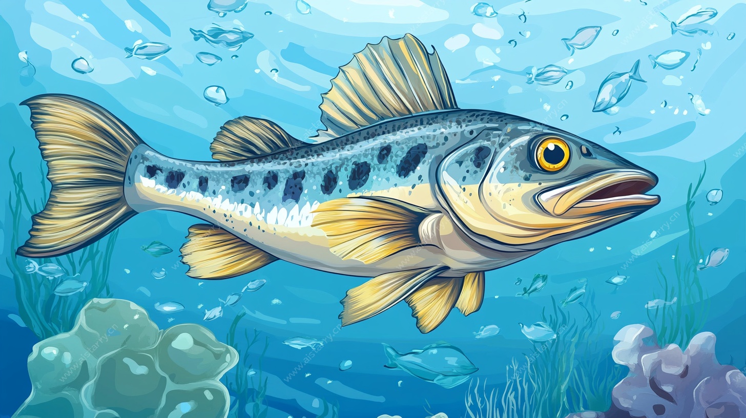 畅游海底的斑斓大鱼