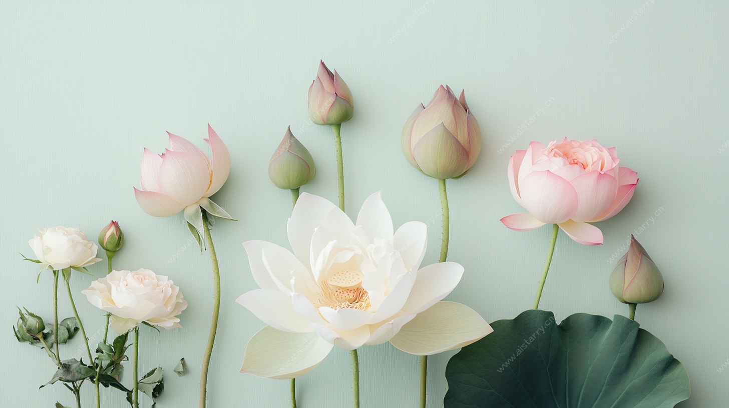 清新荷花静物摄影图