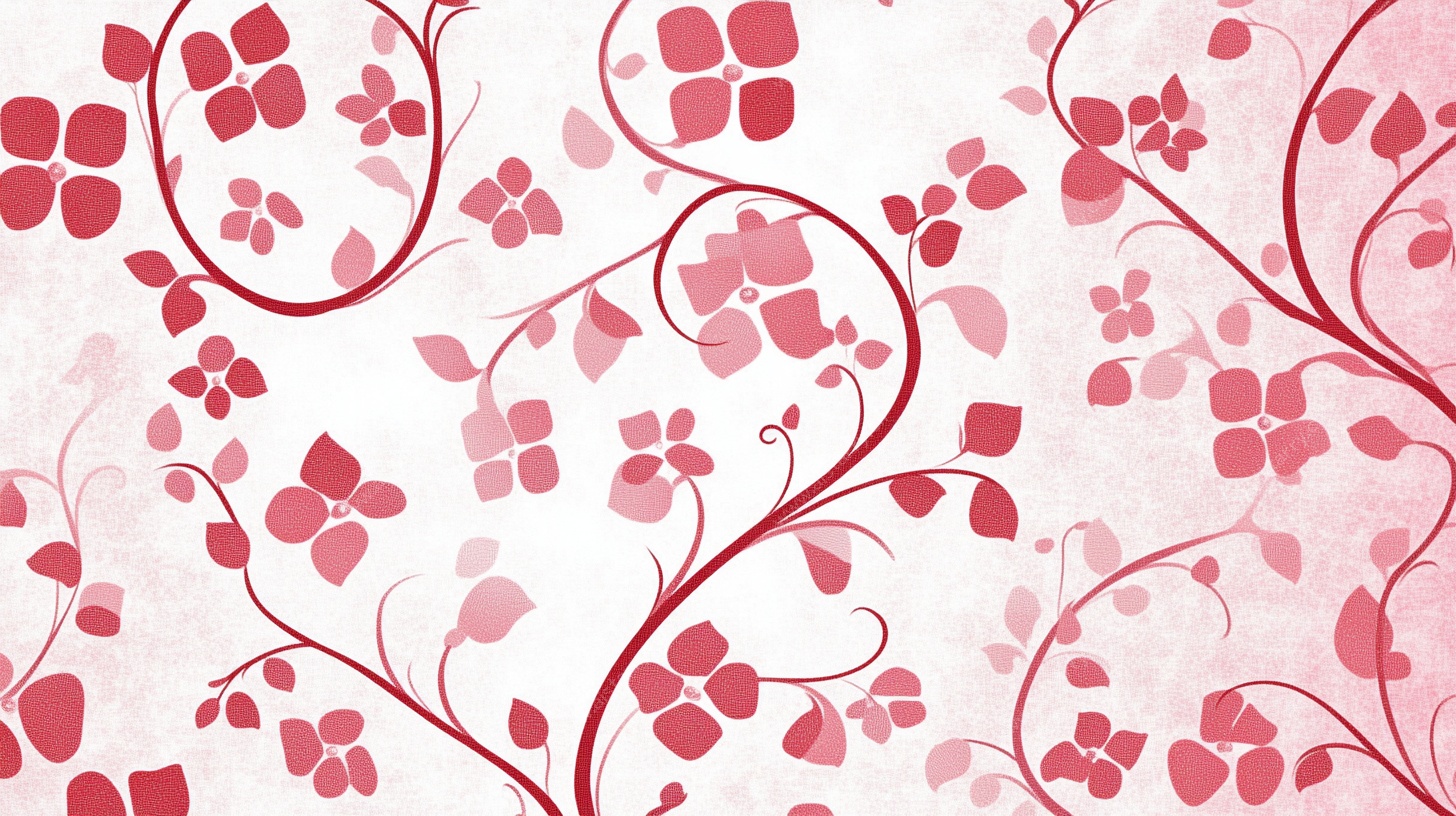 粉色花卉藤蔓背景图
