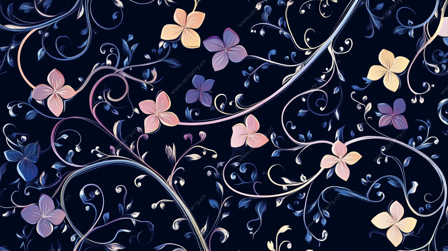 夜之花蔓图案