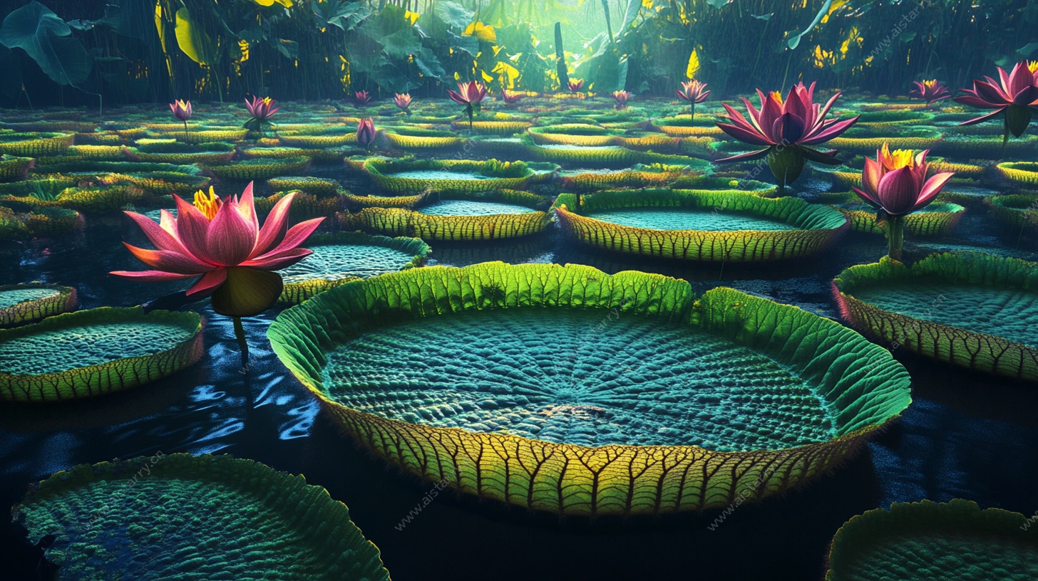 梦幻睡莲池中的奇幻世界