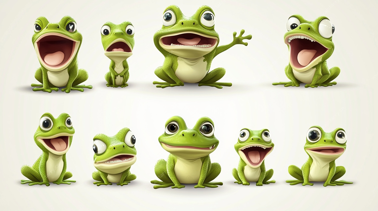 可爱青蛙表情集合图