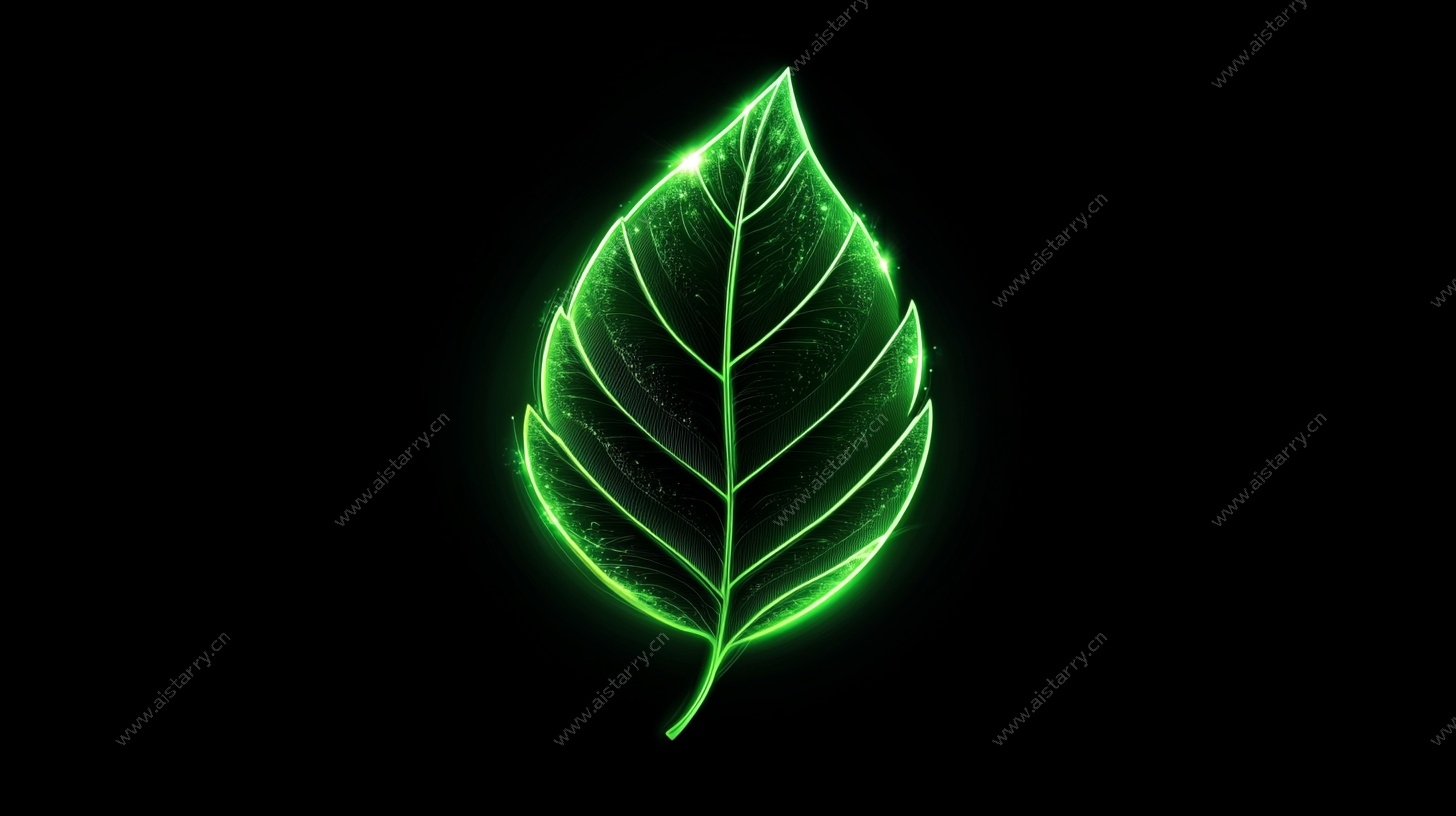 发光绿叶图标