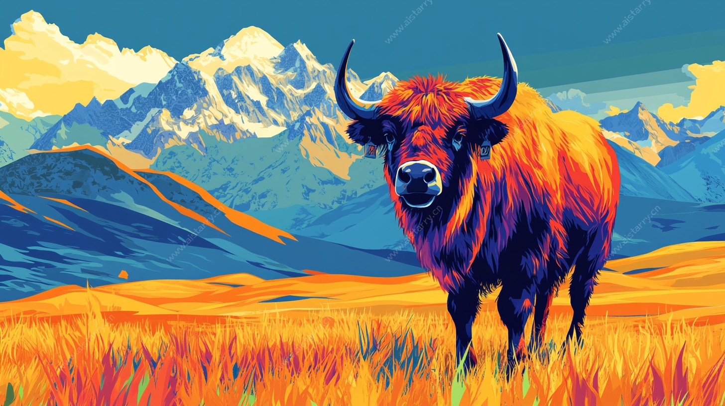 高原牦牛风景图