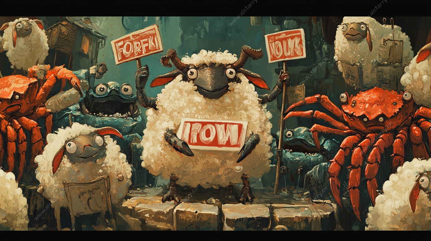 羊群与螃蟹的奇异集会