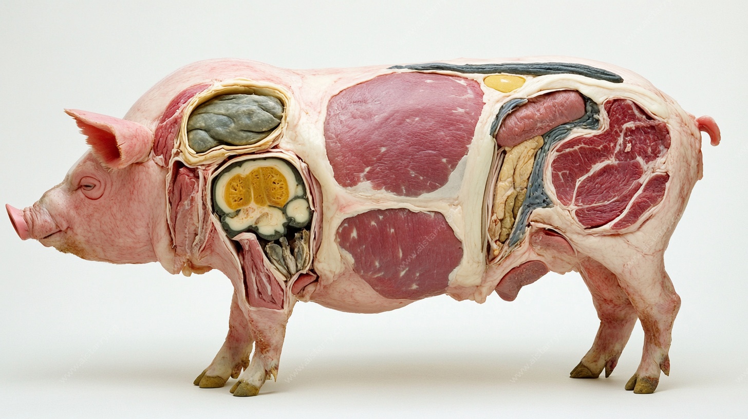 猪的解剖结构艺术模型