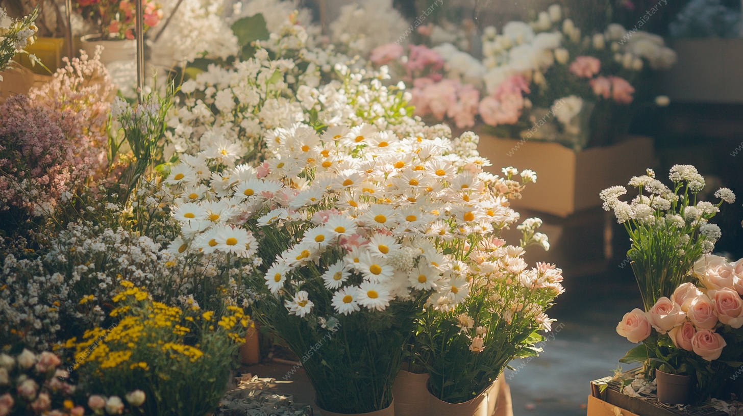 缤纷花束营造温馨氛围