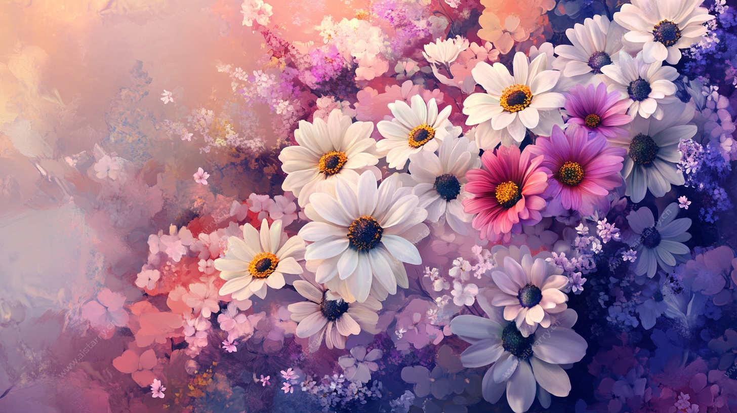 梦幻花卉绽放艺术图景