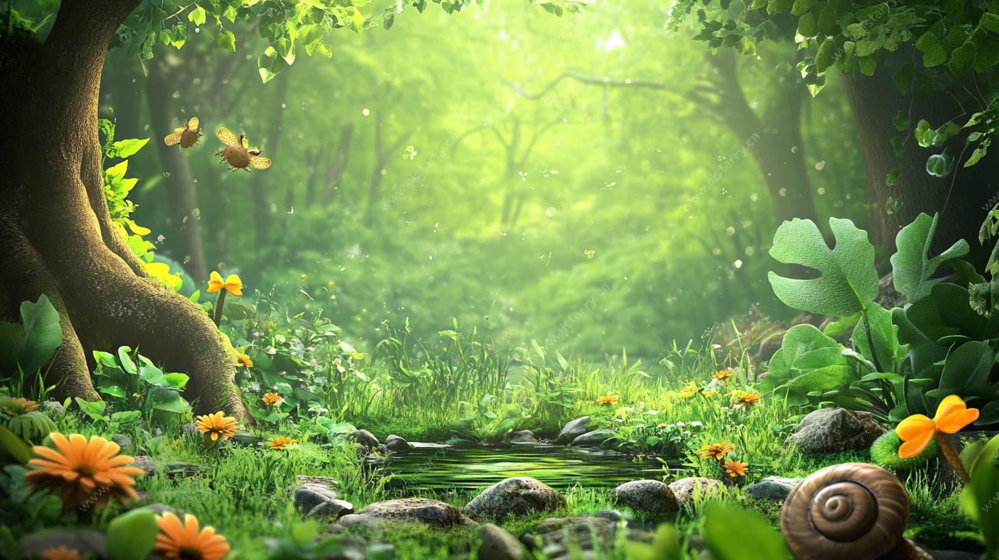梦幻森林中的自然小景