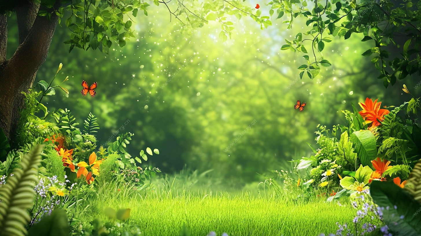 梦幻绿意森林风光