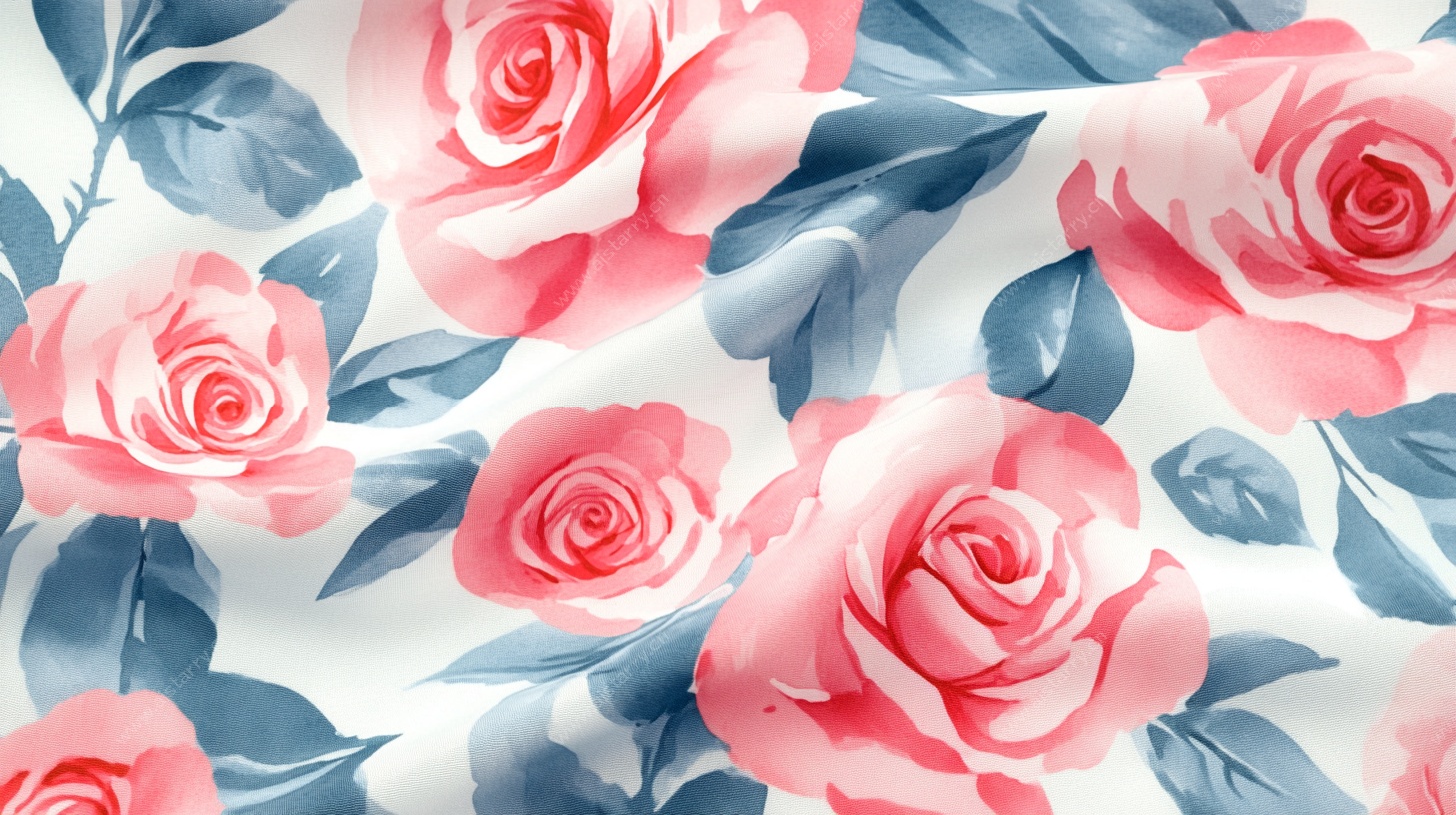 粉色玫瑰花卉图案设计