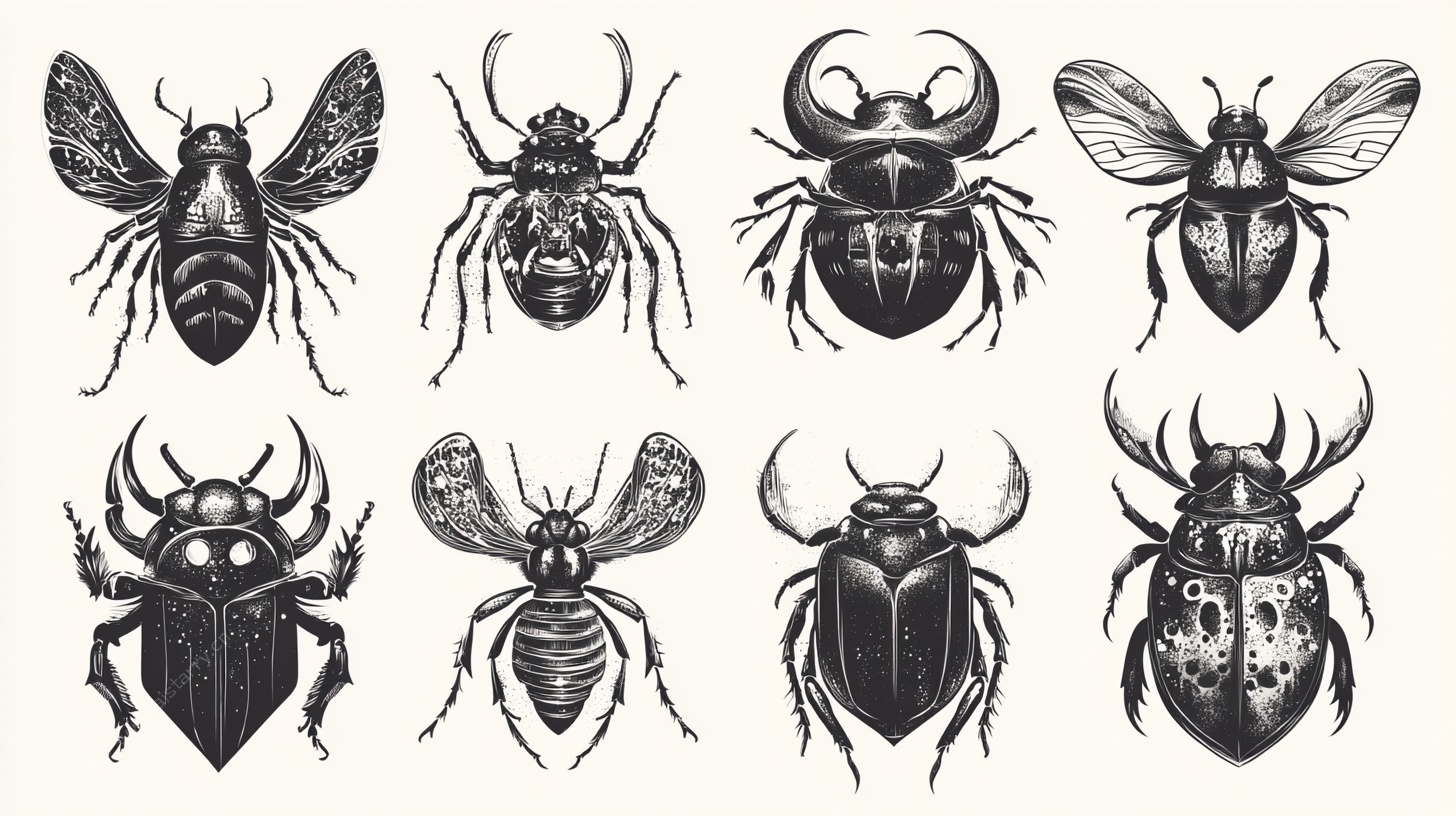 复古昆虫插画集合