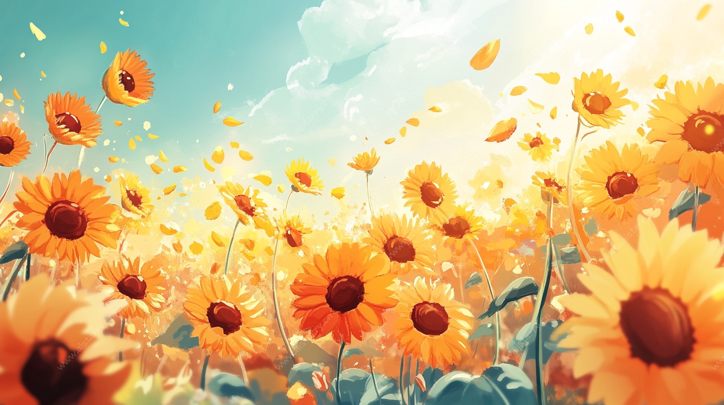 向日葵花海的梦幻之光