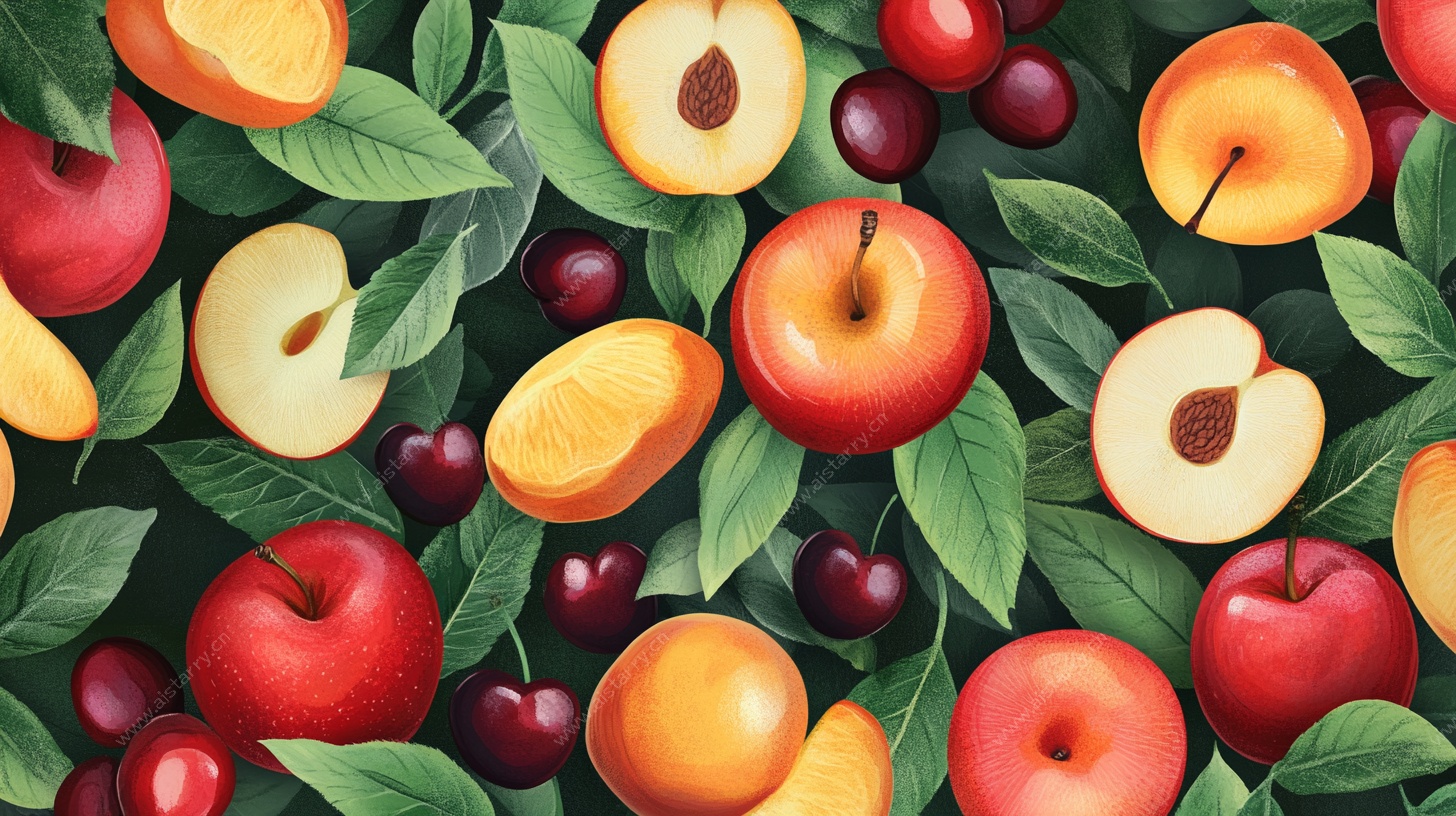 缤纷水果插画图案