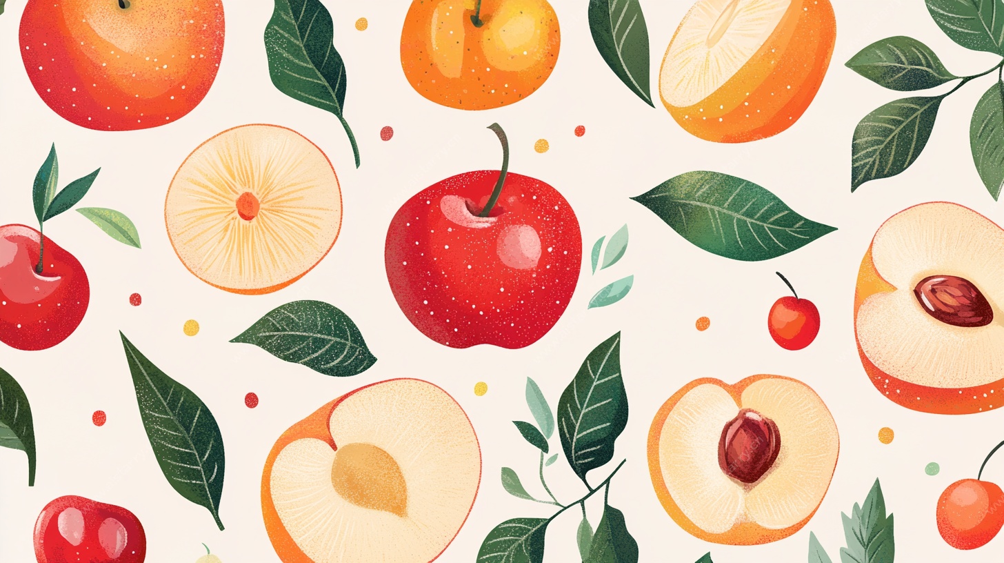 缤纷水果图案插画