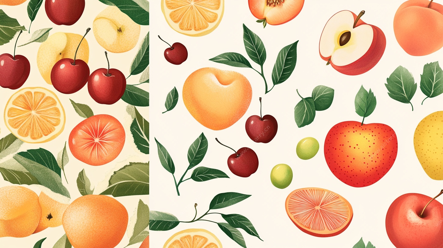 缤纷水果图案背景图
