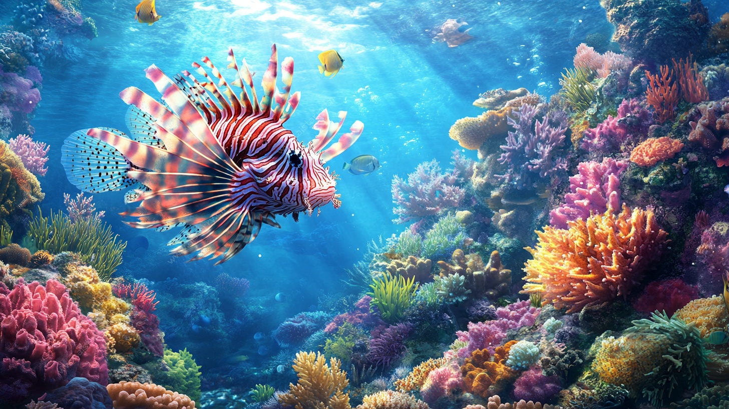 梦幻海底世界的狮子鱼