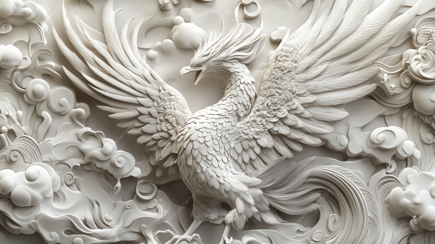 凤凰浮雕艺术作品